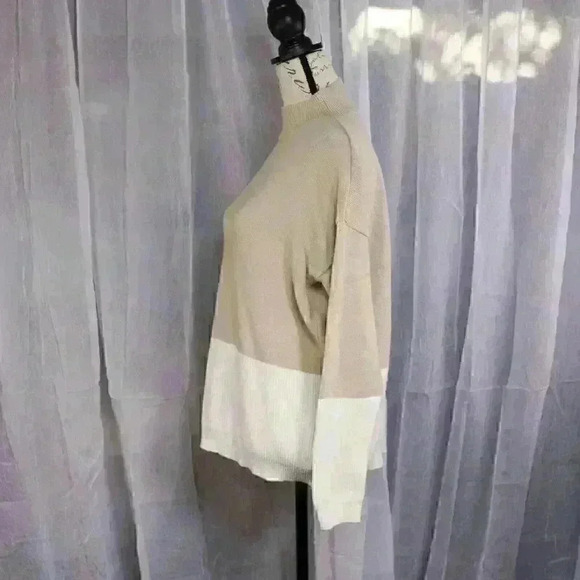 KNIT TURTLENECK SWEATER-BEIGE LADIES - SIZE L - Picture 7 of 14